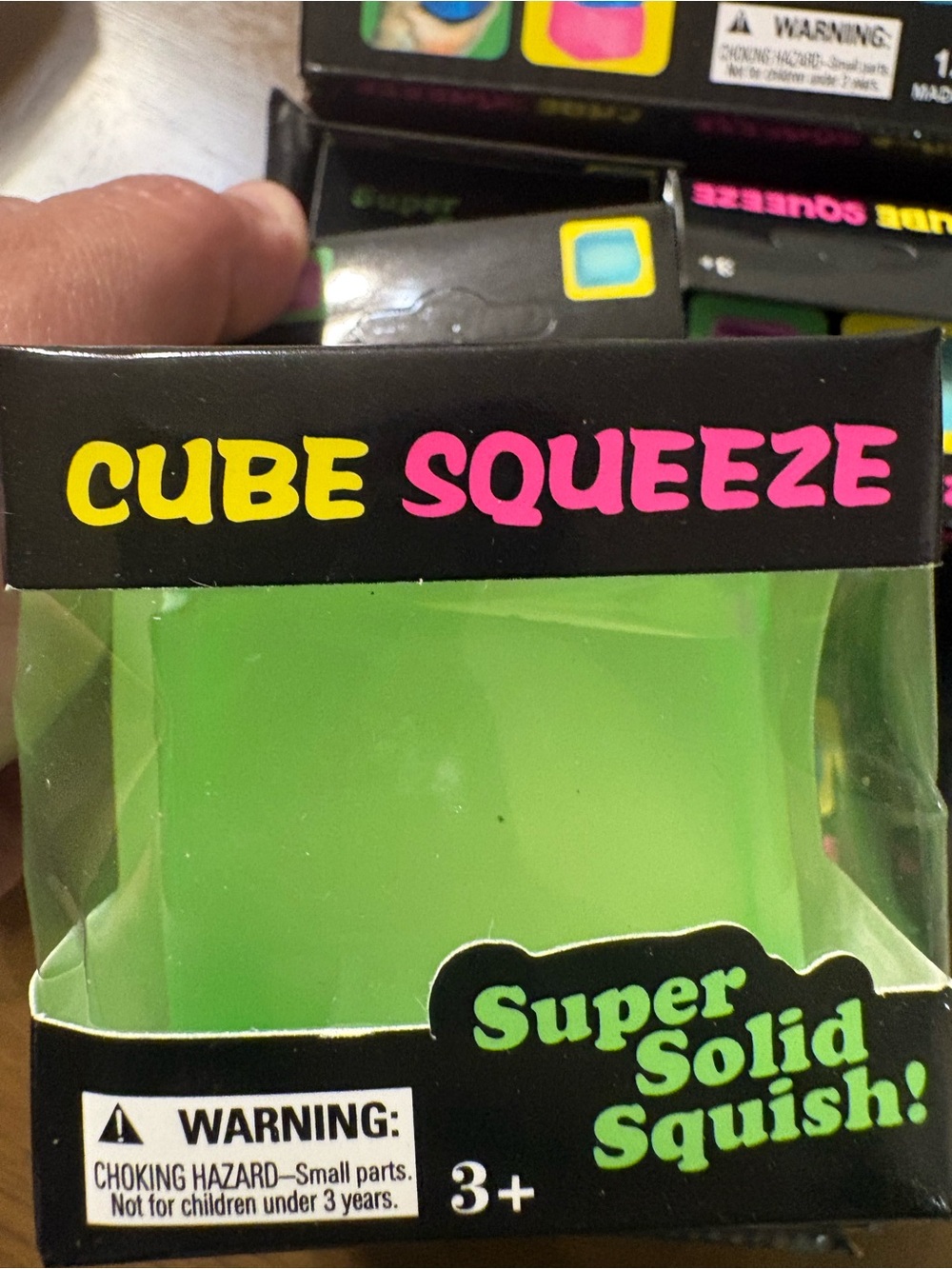 Cube Squeeze Super Solid Squish Stress Toy - Picture 3 of 7
